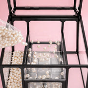 Black cosmetics organizer