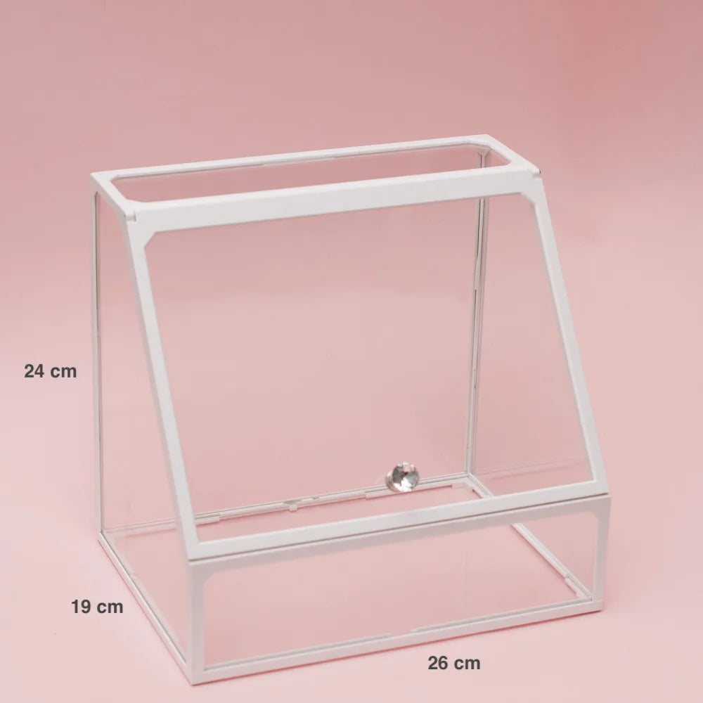 White makeup organizer