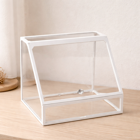 White makeup organizer