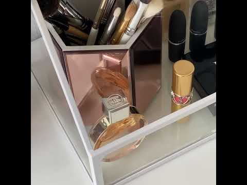 White makeup organizer